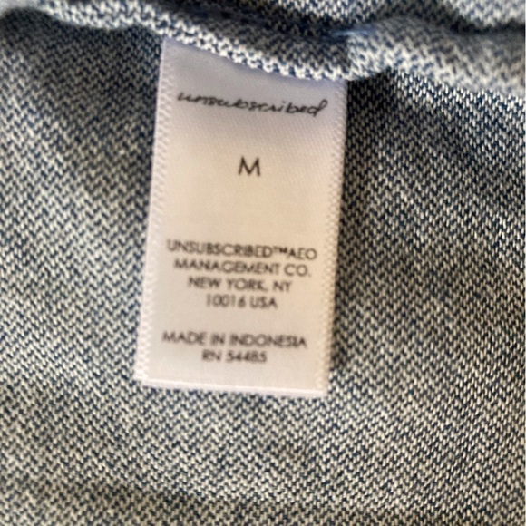 Unsubscribed Denim Pintuck Detailed Cotton Blouse Top NWT - Picture 7 of 10